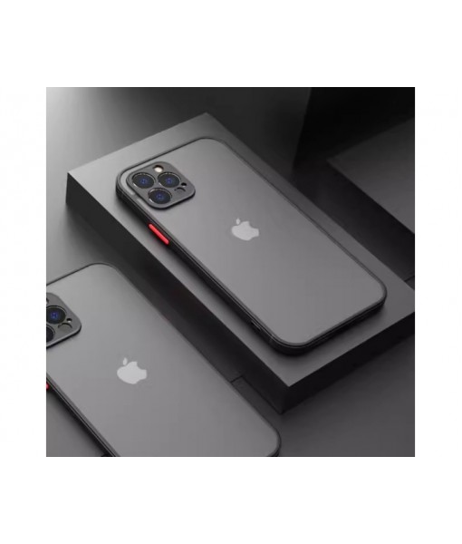 Husa iPhone 15 Pro Max, Plastic Dur cu protectie camera, Negru